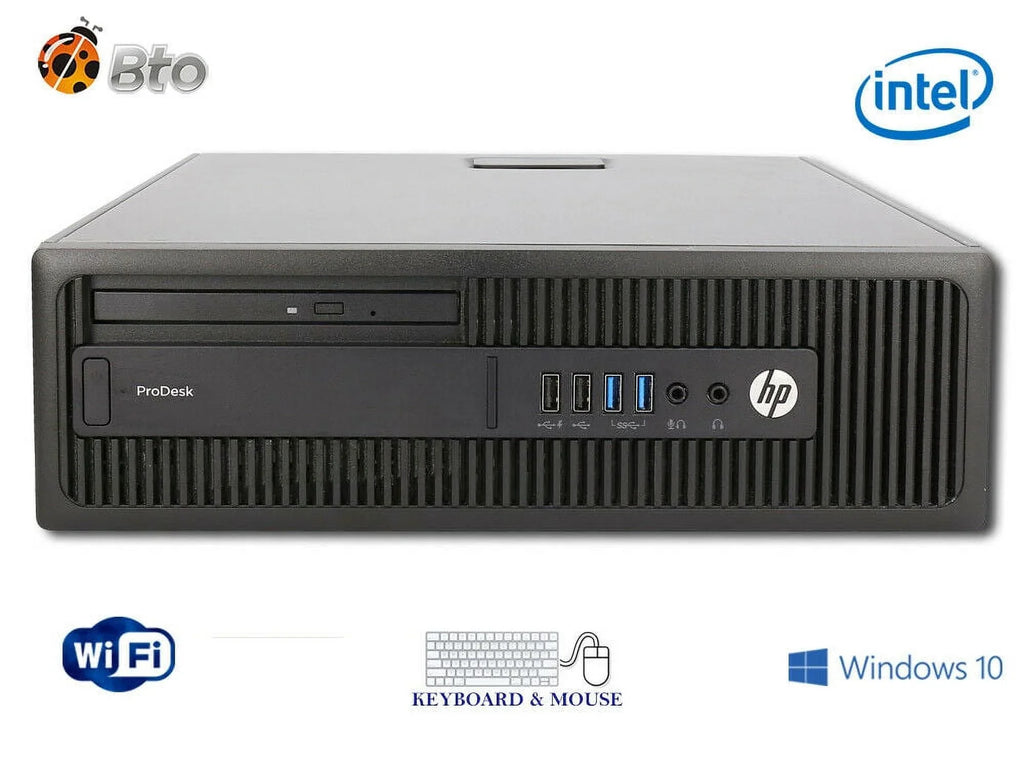 Mouse, CPU 1TB HDD, WiFi, DVD, G4400 New HP & Pro Ram, Desktop 3.3GHz Intel (Refurbished) G2 Win10 Keyboard LCD, 8GB Pentium PC Pre-Owned Computer 22" 600