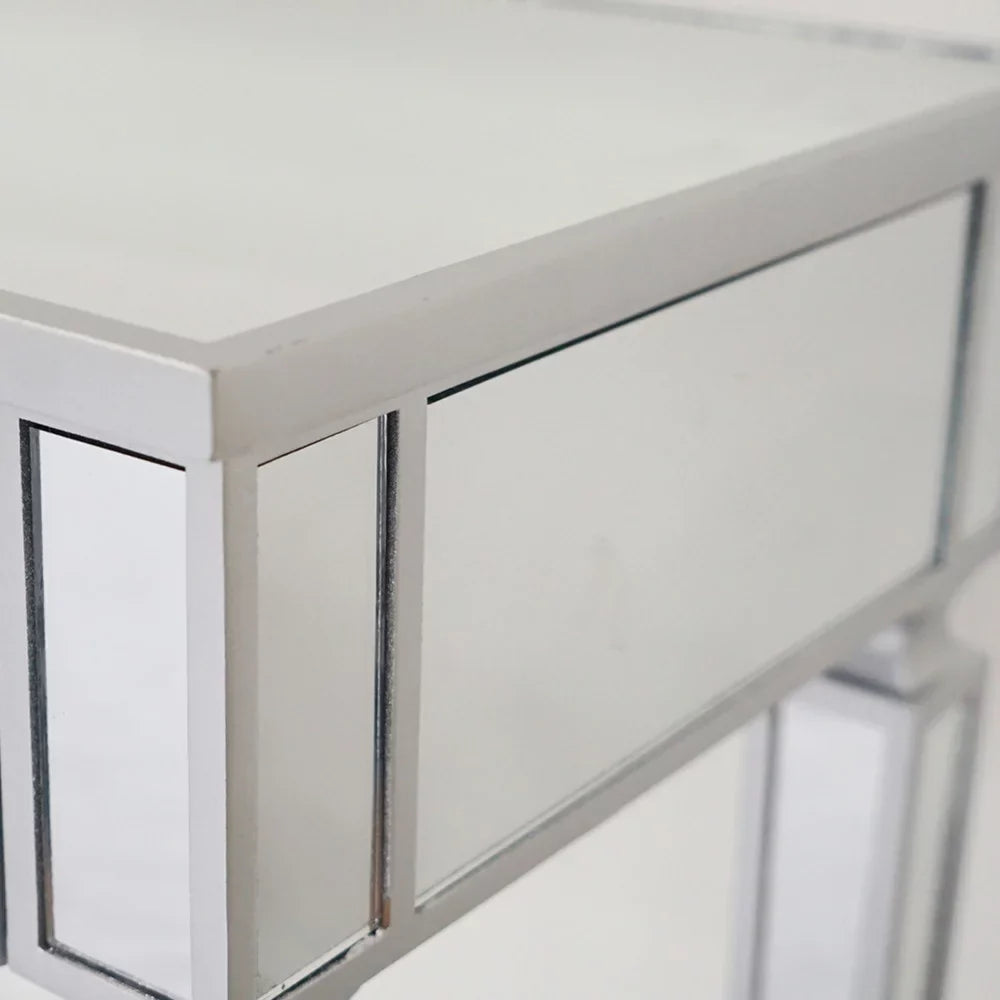 Table Mirror Console Drawers Dressing Three Table Table