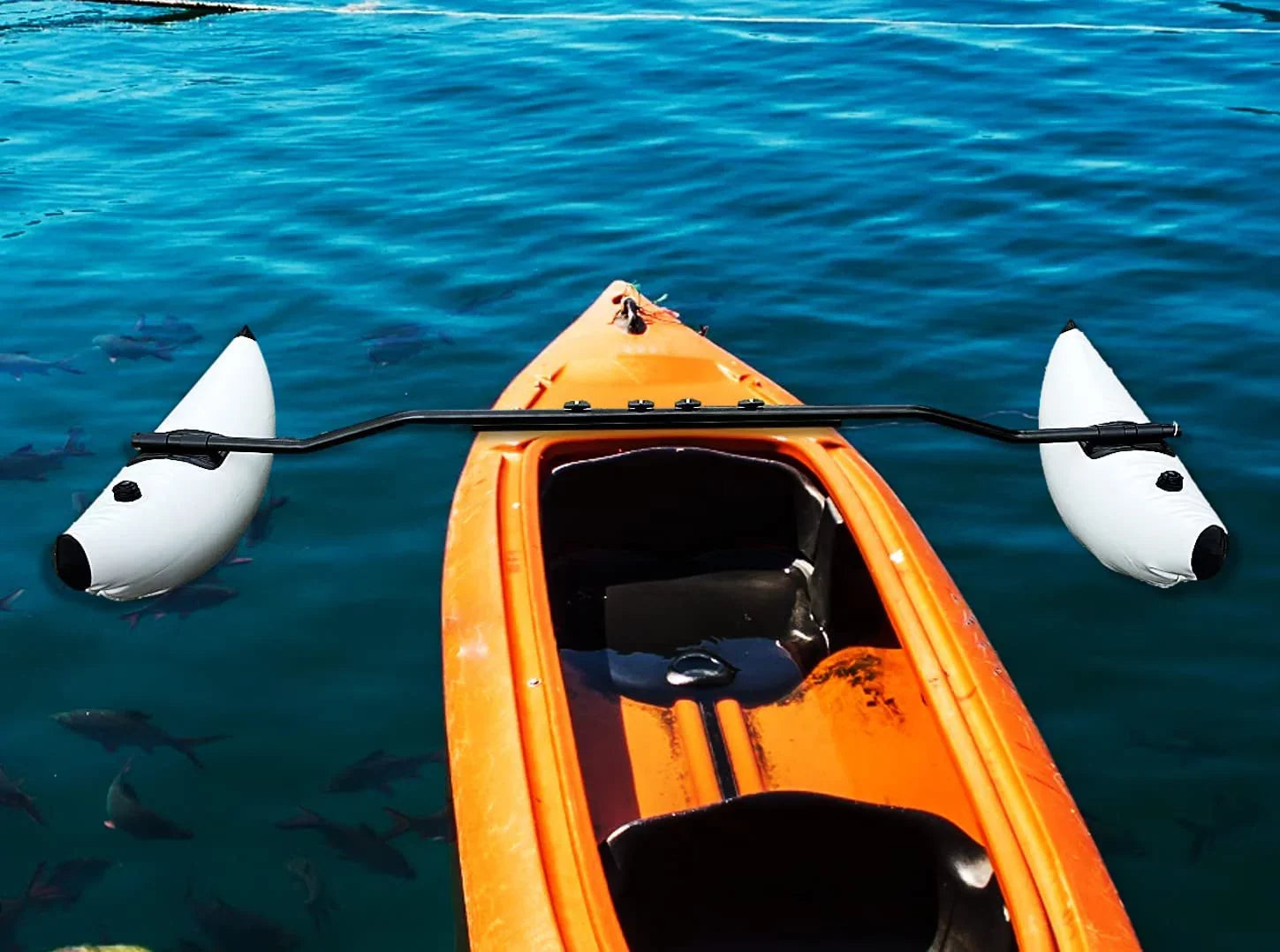 Repair Float Patches PVC Fishing Arm Canoe Adjustable Buoyant System Pactrade Stabilizer Boat Sidekick Tube Outdoor Kit Gray Buoy Marine Accessories Grey Kayaking Breath Outrigger Kayak Rod Inflatable