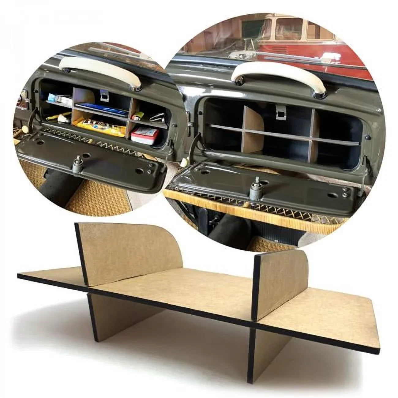 1 VW Beetle KaferLab Type Organizer 58-64 Bug Glove Convertible 788878 Sedan Box for Volkswagen