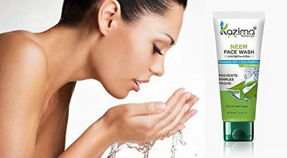 Skin Neem For 100ml) & Pore With Each Defense Remove Tulsi Acne Skin Tree Scars, KAZIMA Anti Anti Pollution, + (Pack Pimples OF Face Nourishes Wash 2 Purifying Tea