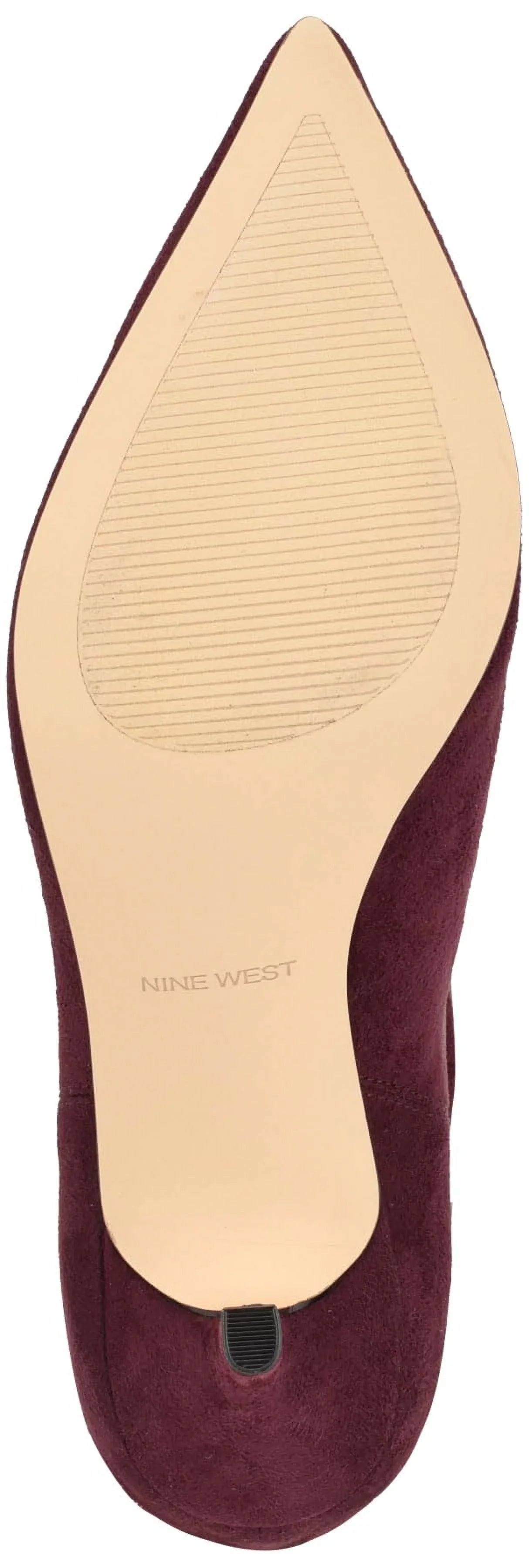 9, Calf Mycki Stiletto Boot 600 Heeled Mid Nine West Wine Women's