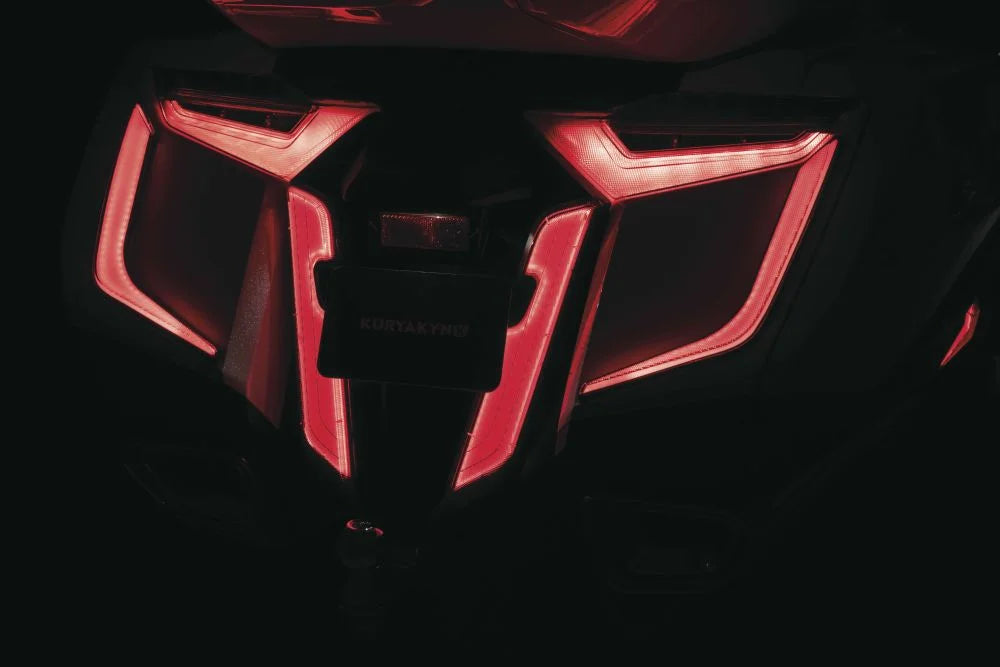 Rear Gold Kuryakyn Cover Honda Wing, 2018-2021 Black for Fender Omni LED