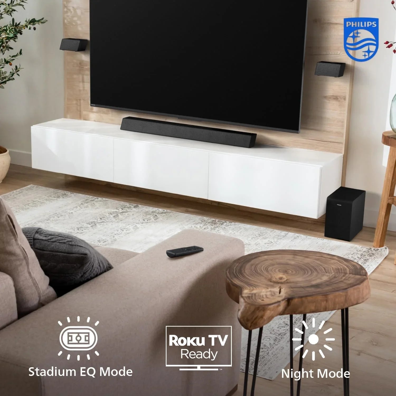 Speakers Wireless Wired Surround Subwoofer w B7568 5.1 Channel & Soundbar