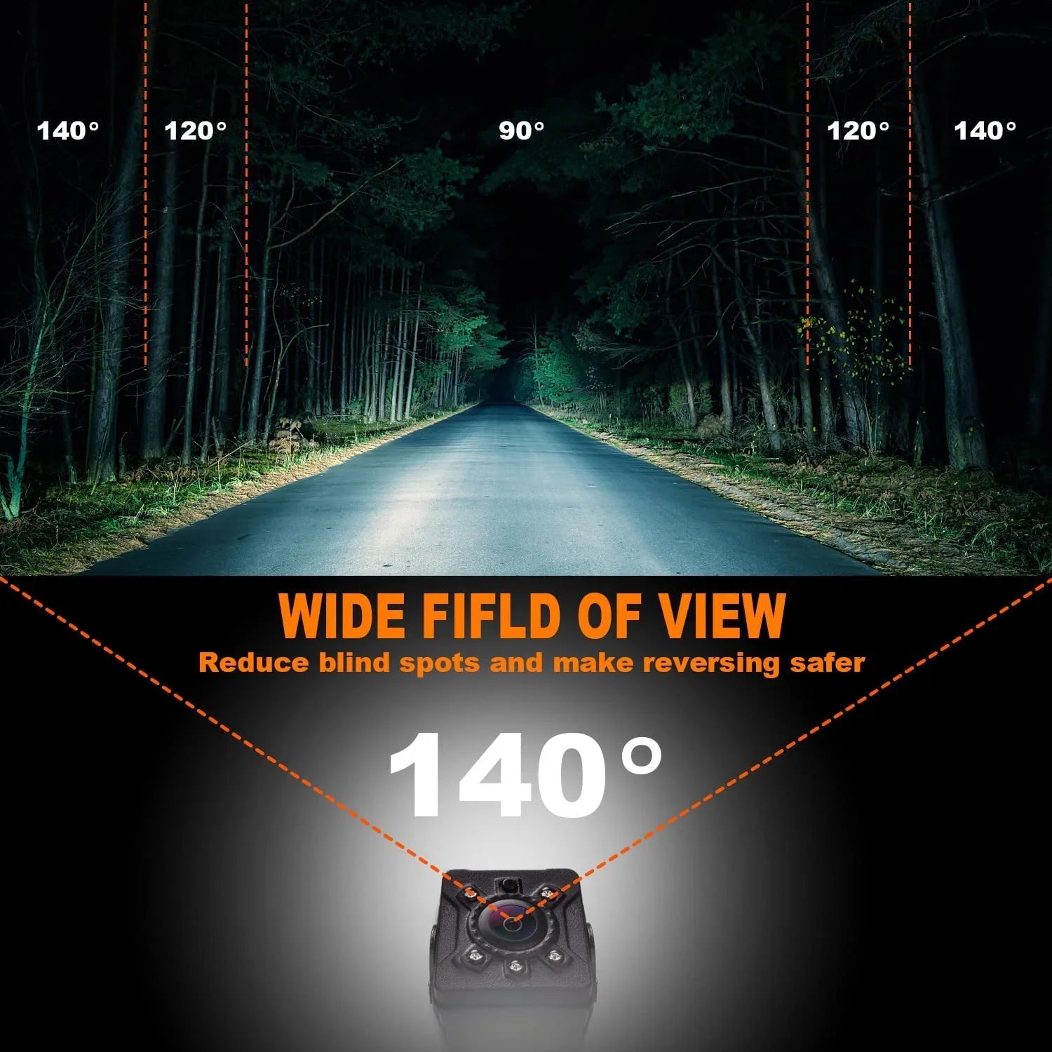 reversing 720P/ Night Yuwei View Vision Plate Rear 140° CM019, License Camera, Perfect Backup Image Camera CVBS Angle