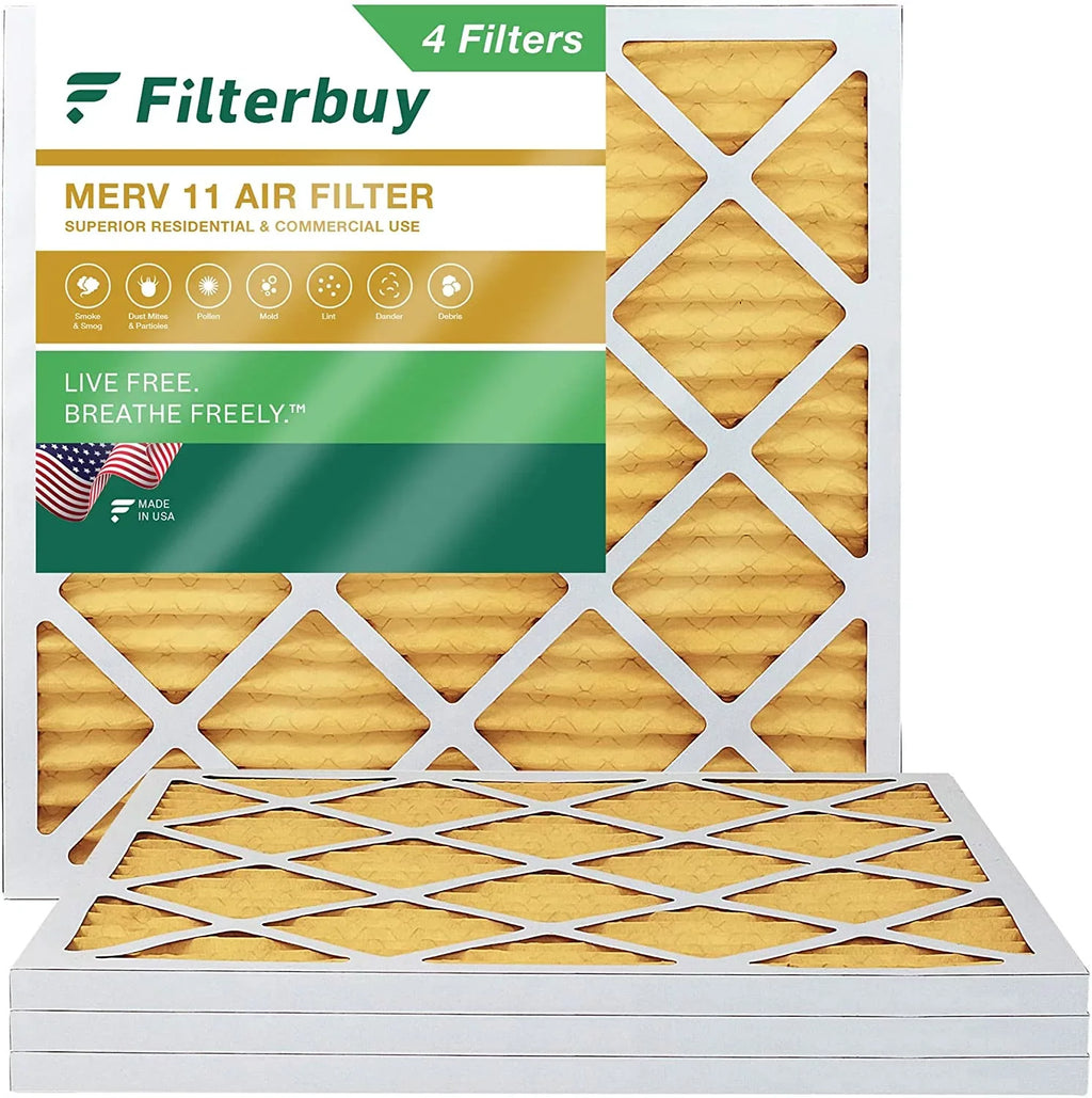 Pleated Furnace AC MERV 11 14x14x1 (4-Pack) HVAC Air Filterbuy Filters
