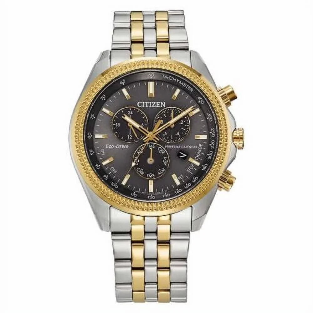 Sport Luxury Citizen Steel Quartz Perpetual Men's Watch Chronograph Stainless Eco-Drive