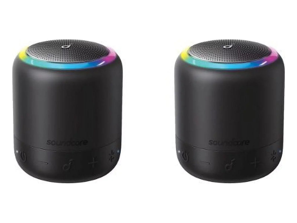 Playtime Black 3 B3127Z11 IPX7 Speaker 15H Pro Mini Waterproof Portable Bluetooth 2-Pack Soundcore