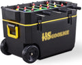 65 Outdoor Wheels, Foosball Red Chest Hard & for Family Barbecue, Portable Camping, Cooler Cooler Picnic, Gathering Table, with Ice - with Black QT Ideal