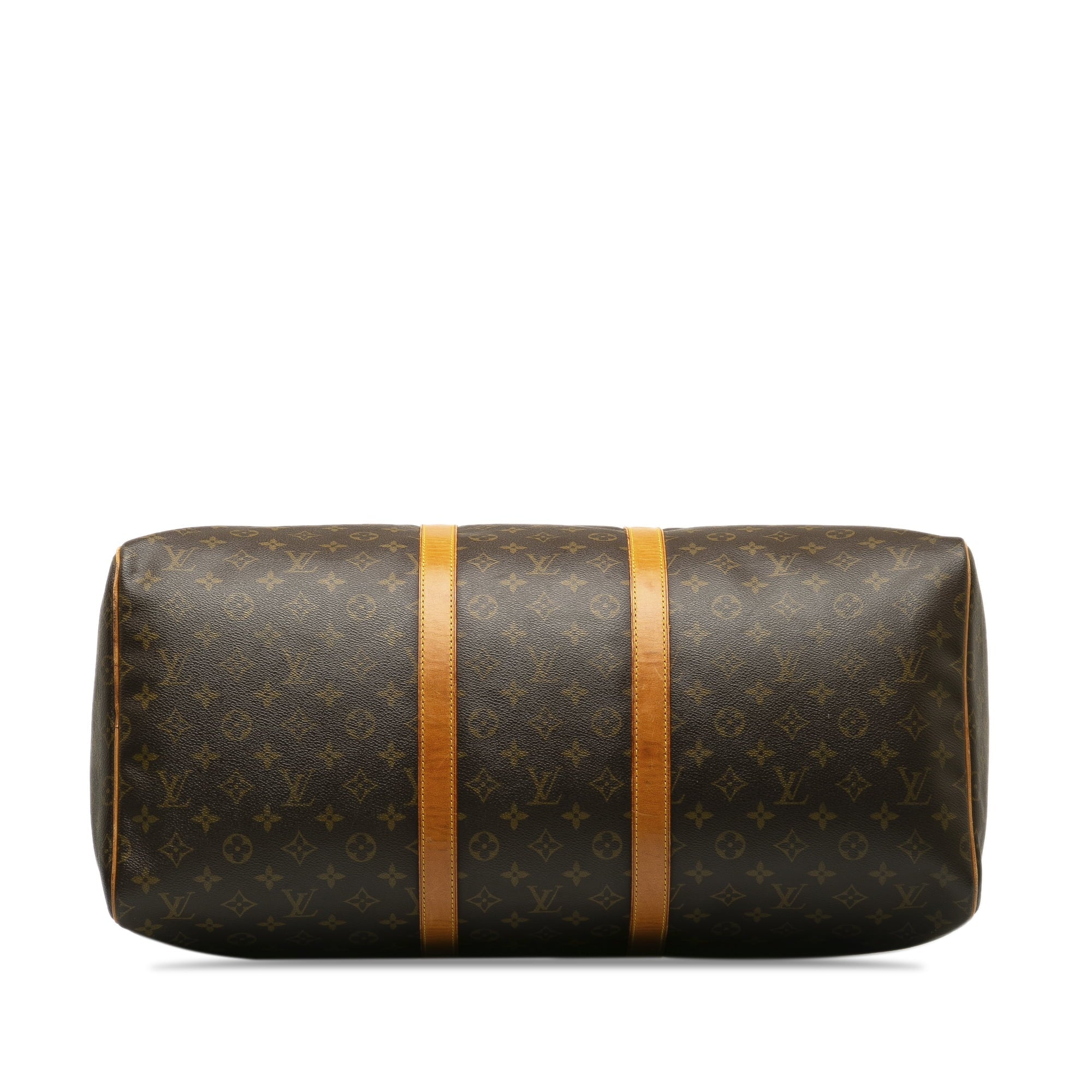 (Fair) Unisex Authenticated Louis Pre-Owned Bag Vuitton Keepall Travel Monogram Canvas Brown 55 WeekenderBag