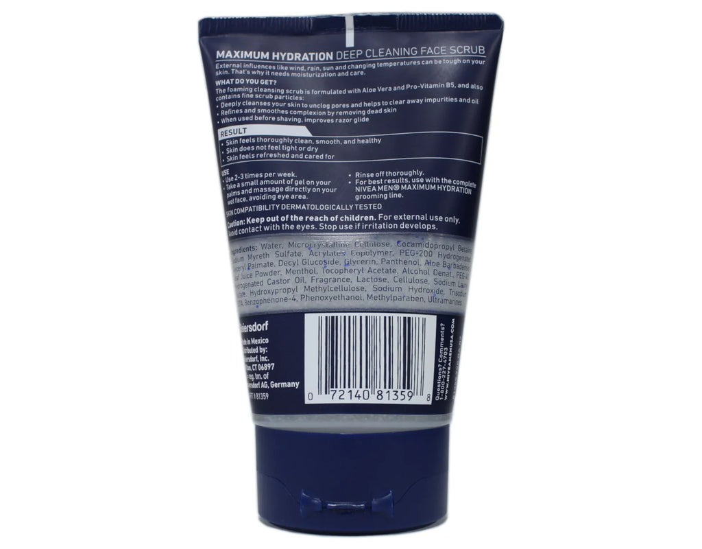 Original, For Scrub Face Men Cleaning 4-Pack Oz, Deep 4.4 Nivea