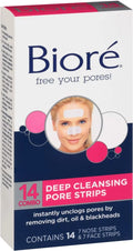 6) Cleansing Pore Combo ea (Pack Pack Face/Nose 14 of Deep Strips Biore