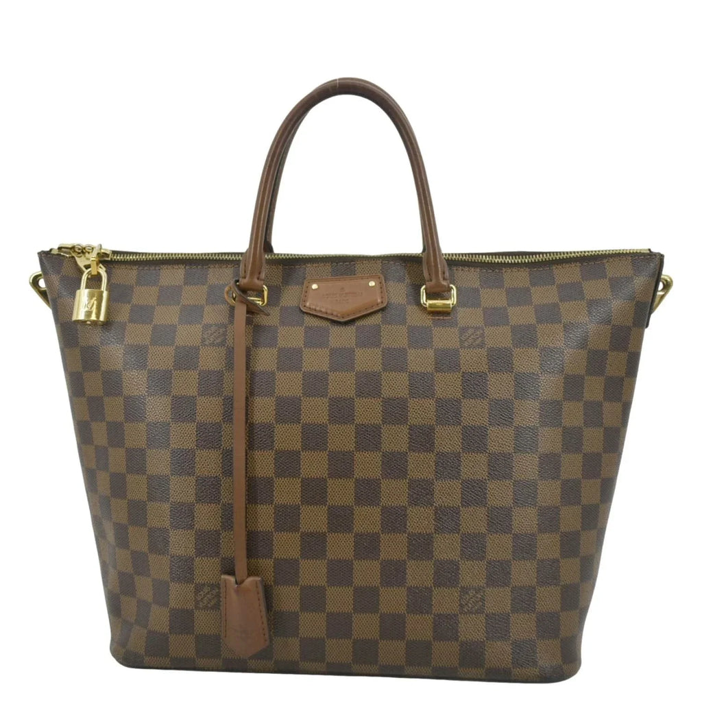 Brown Ebene VUITTON Pre-owned Tote LOUIS Belmont Damier Bag