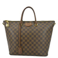 Brown Ebene VUITTON Pre-owned Tote LOUIS Belmont Damier Bag