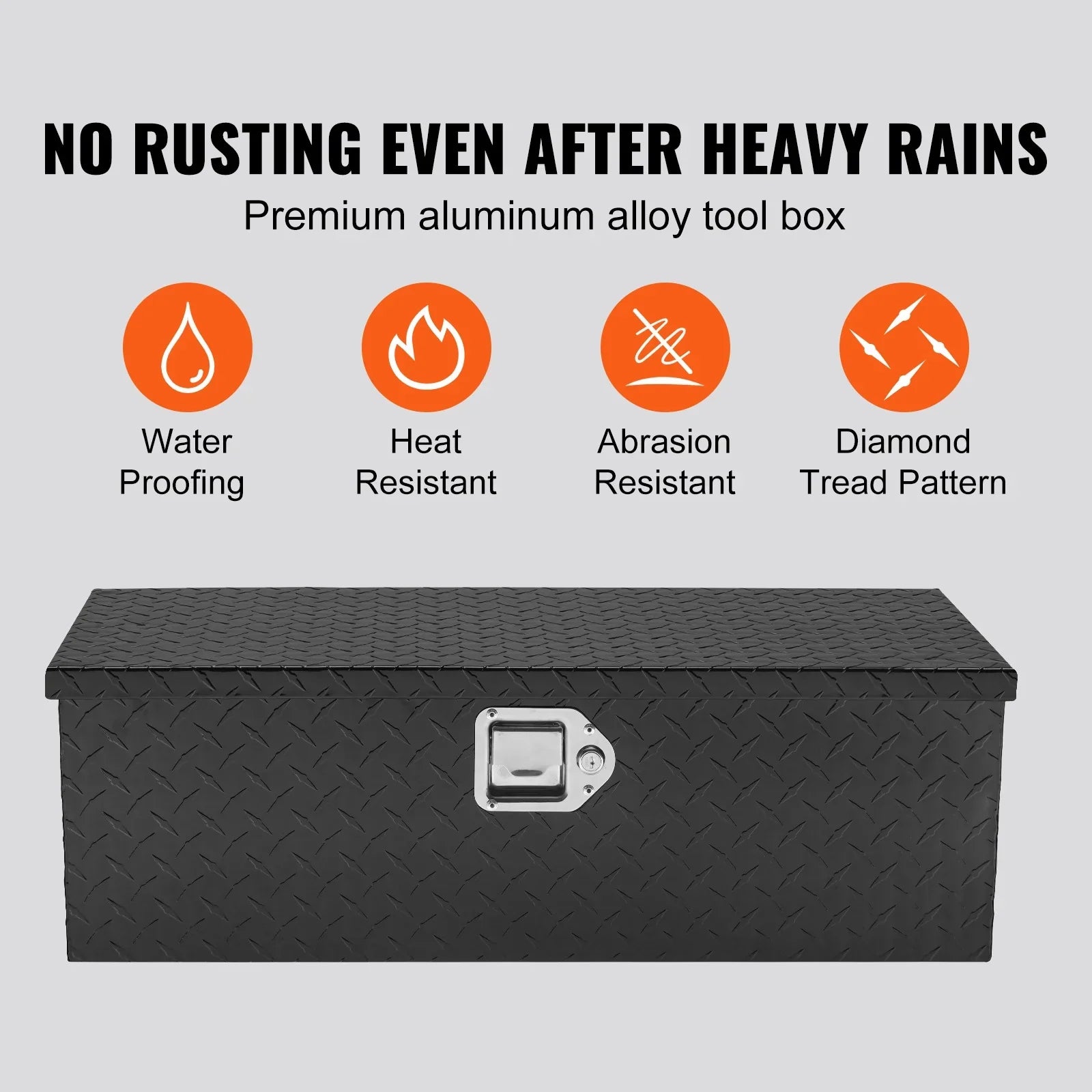 for Bed Tool Box Heavy Pickup Truck SKYSHALO Duty Aluminum 30"x13"x9.6" Bar