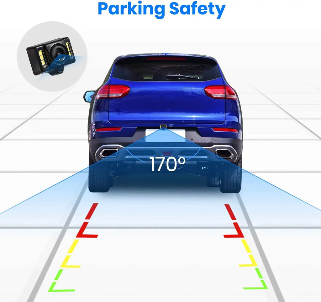 Interference, Upgrade Mirror Rear Camera Camera Car/Trucks, for Up AUTO-VOX OEM with View Backup Camera Night T1400 Monitor Vision Waterproof Look Back Wireless Super No
