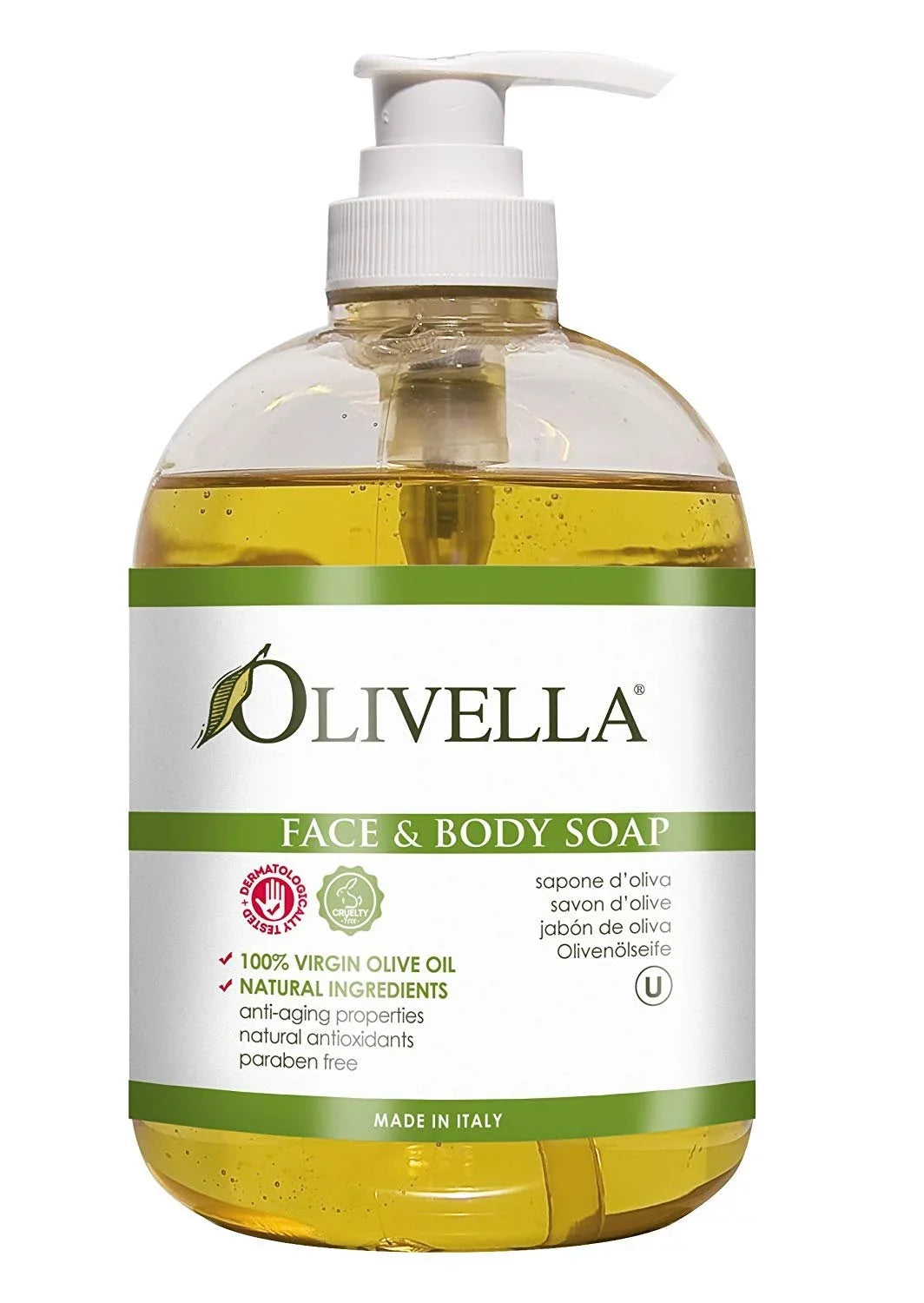 Net Face Olive Oil, Virgin Olivella Made Oz. 16.9 Italian Soap and Fl. from Body
