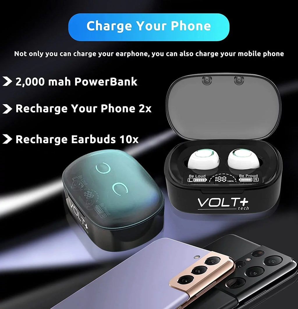 V5.1 Noise / with Samsung with Earbuds Galaxy Wireless PRO Touch Waterproof Mic Sweatproof IPX3 BlueTooth Reduction / 5G/Plus/Ultra Compatible S22+/ (White)