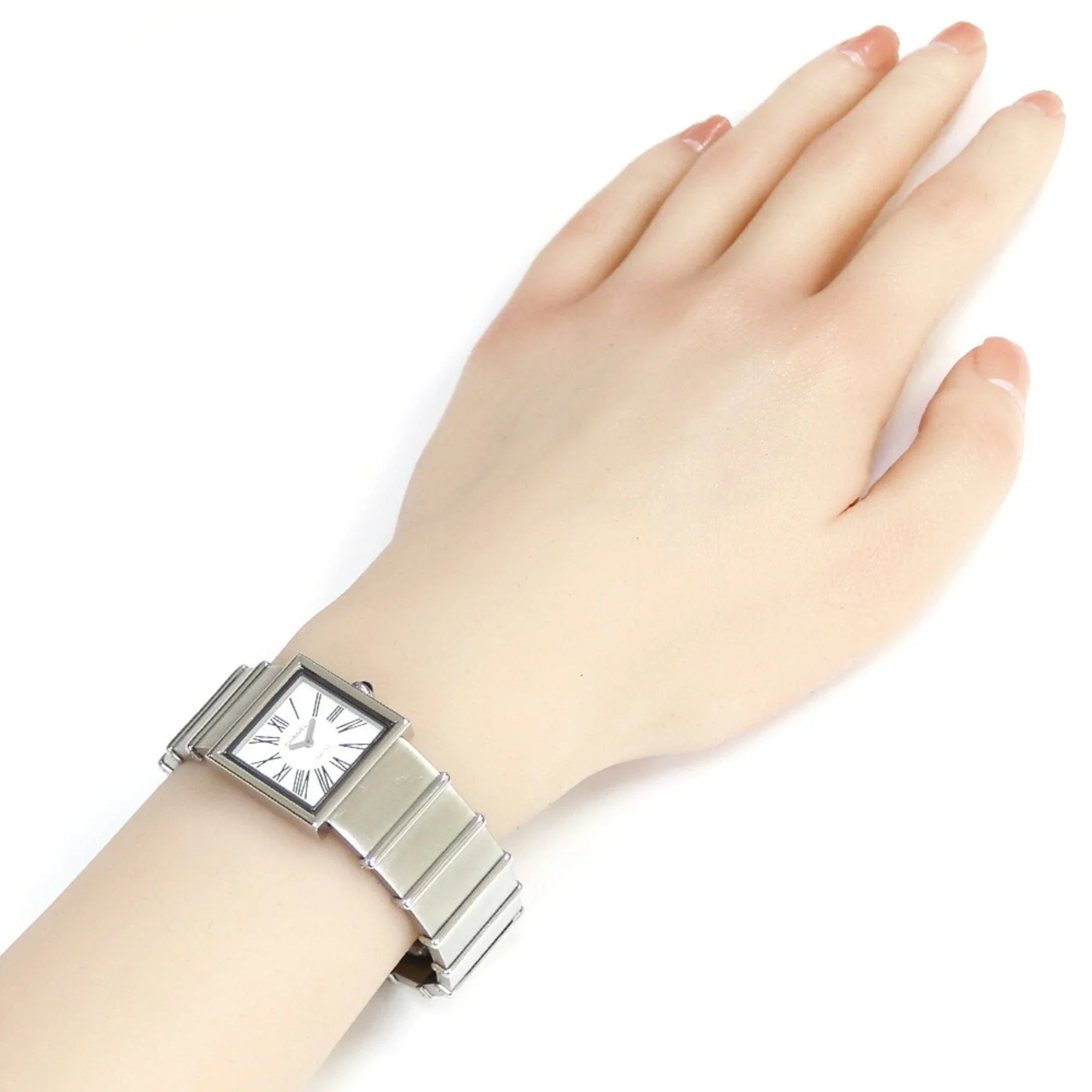 Wakeari CHANEL Pre-Owned Steel Quartz Watch Non-Waterproof (Fair) Stainless Mademoiselle Ladies