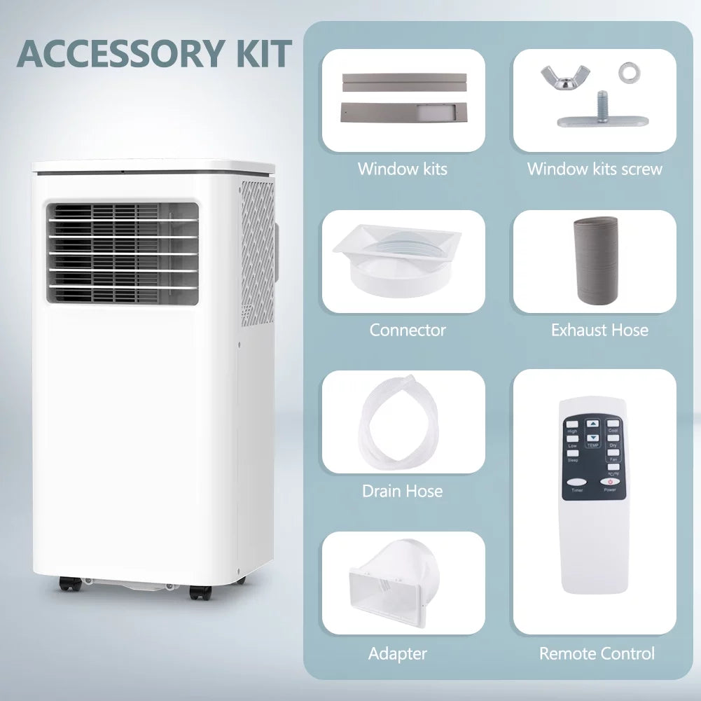 10,000 Fan BTU Remote LifePlus Kit Indoor Unit AC Dehumidifier NPL-06C Room Conditioner W/ Window Freestanding Air Portable Bedroom
