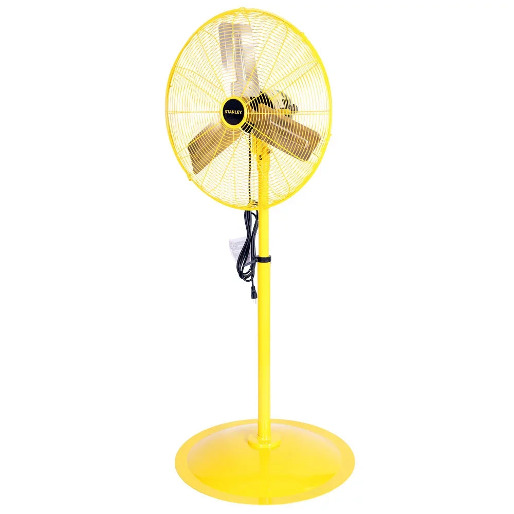 High-Velocity Industrial STANLEY Pedestal ST-24P Non-Oscillating Fan,