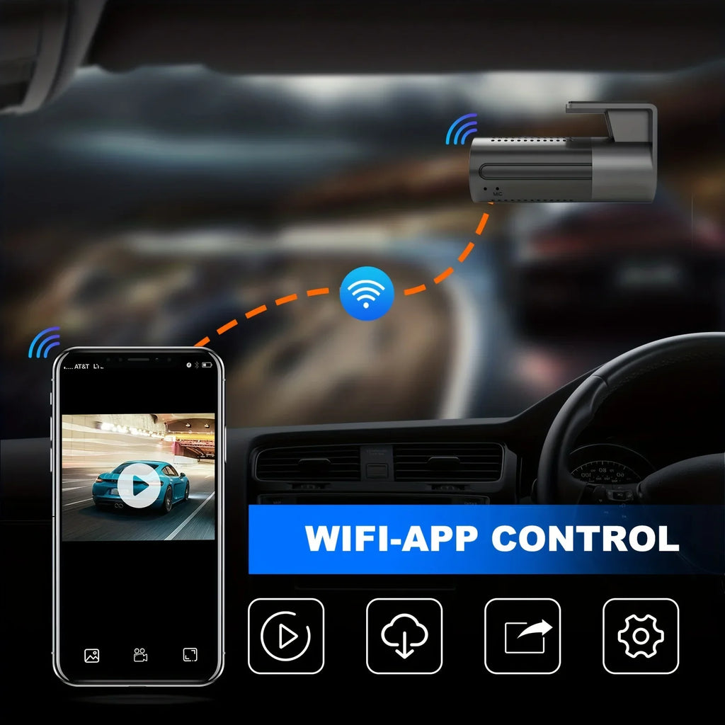 MAX Car Cam APP Camera G-Sensor Support Vision 128G VVCAR Smart Control Dash 2K A1-2K WiFi Built-in Loop Night 1440P Recording