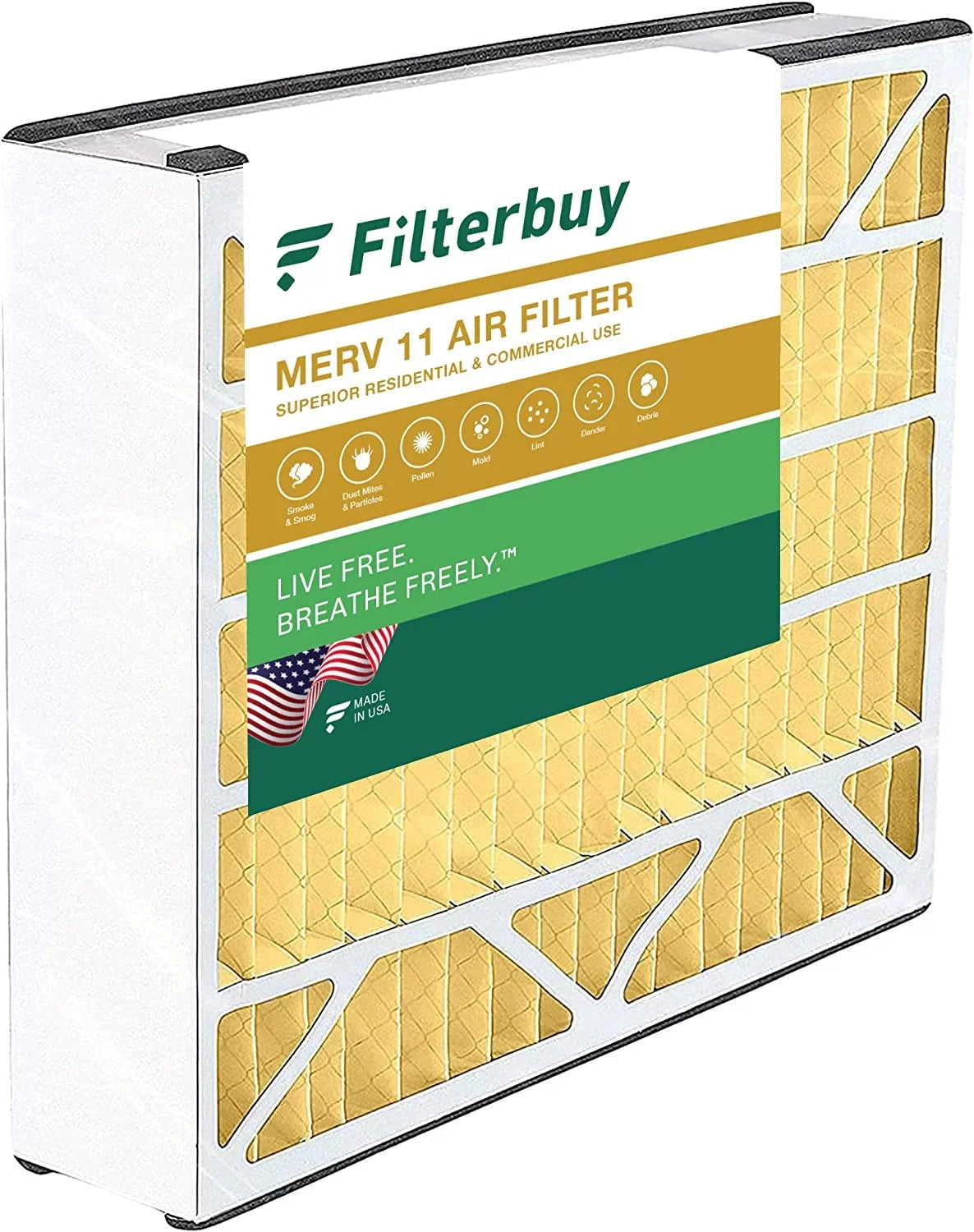 AC 20x25x5 Bear, (1-Pack) Ultravation Pleated and 11 Skuttle, Air Trion MERV for Generalaire, Filterbuy Furnace Air Filters HVAC