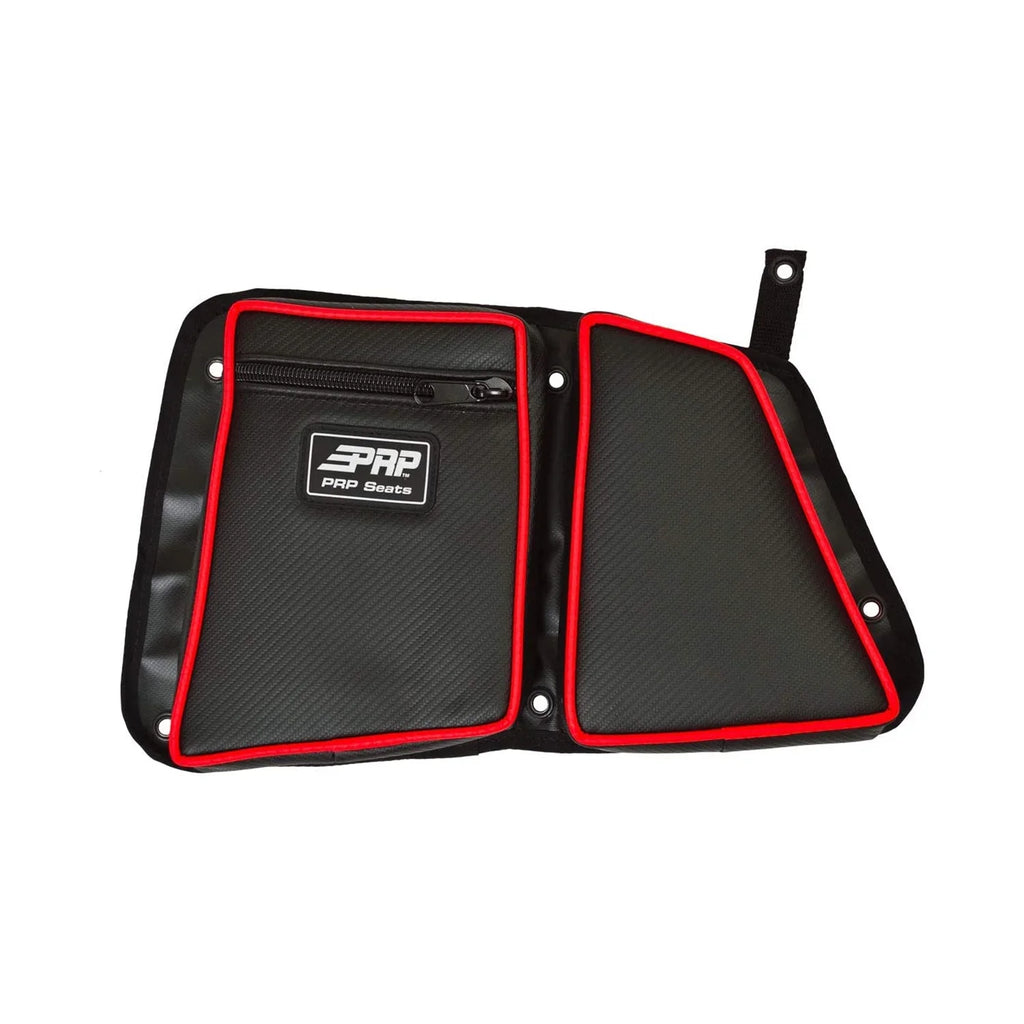 PRP Red Rear Pad, Knee Seats Storage E41-214 Carbon Fiber Door Side Bag with
