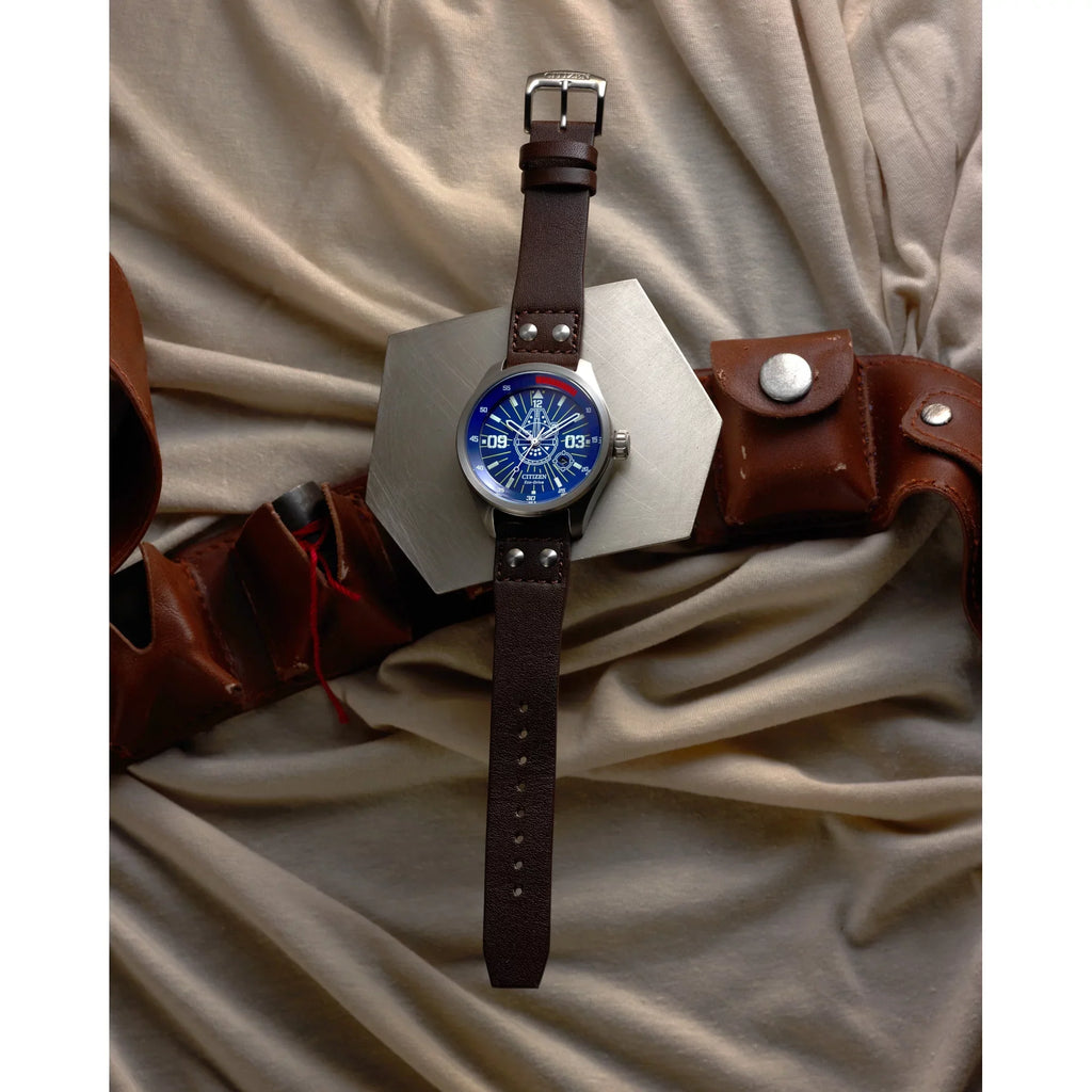 AW5009-03W Wars Solo Citizen Star Han Eco-Drive Watch Strap Men's Leather