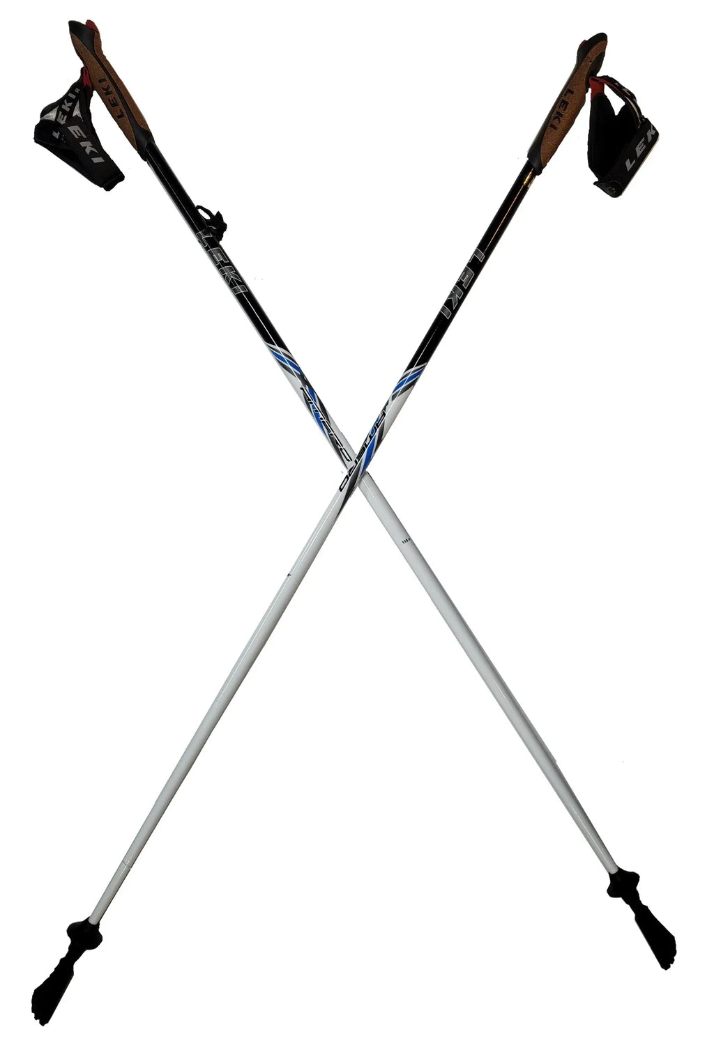 Carbon Amero Walking Poles White/Black Nordic 115cm Walking LEKI Series