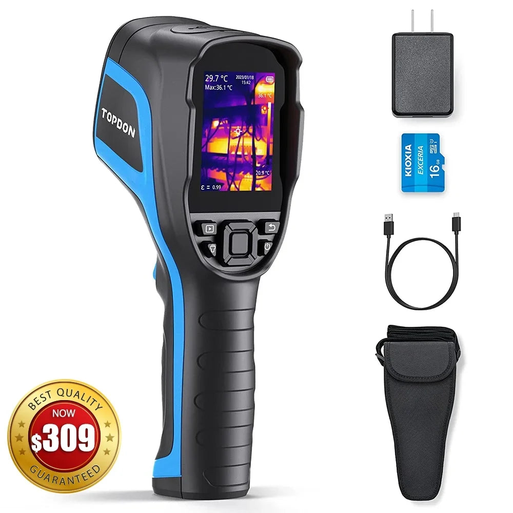 Battery Camera Handheld 192 Resolution Thermal 12-Hour Imaging Life Camera Infrared Camera TOPDON High x TC004 Thermal IR 256