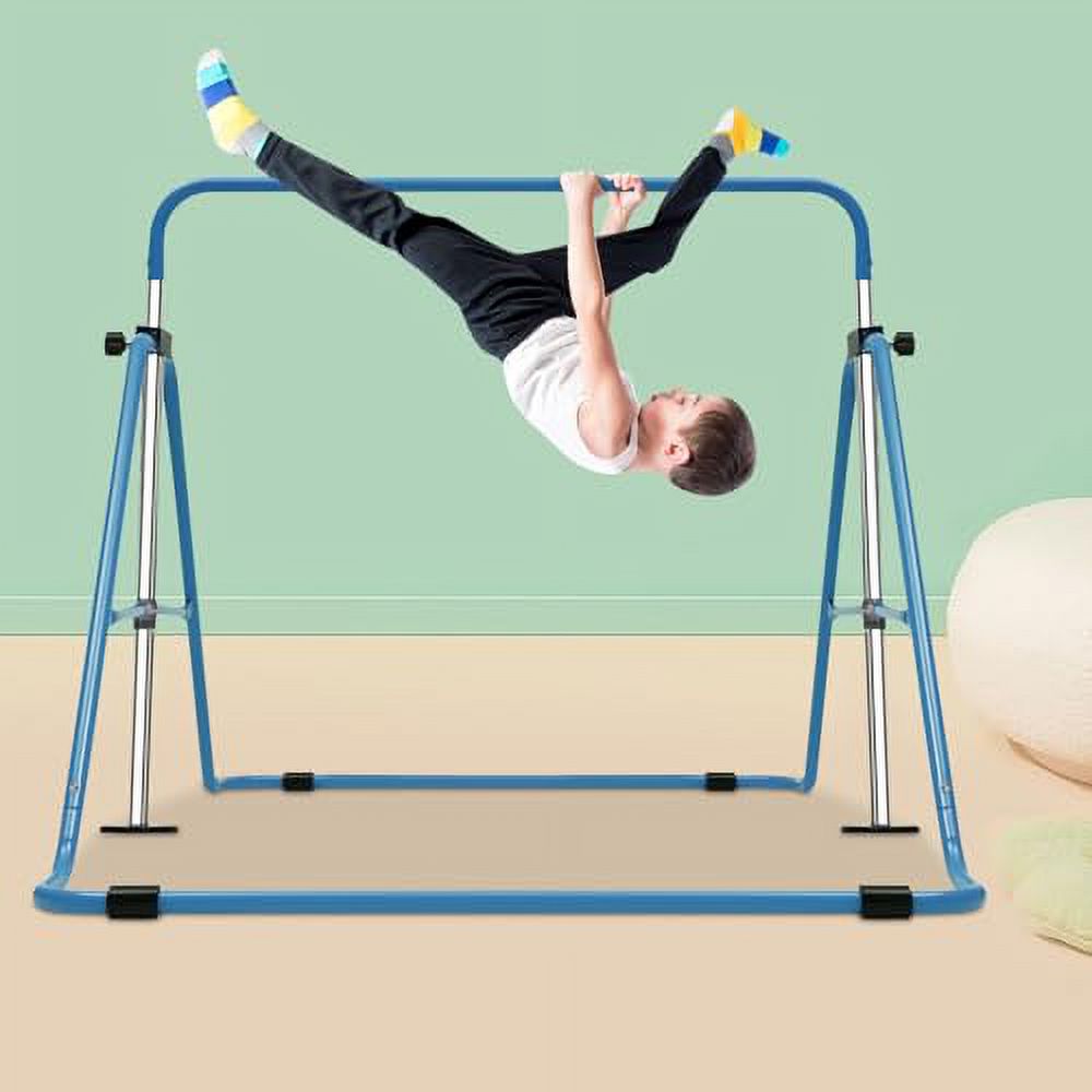 Home Bars Equipment Gymnastics Gymnastics Junior Training Adjustable Expandable Gymnastic AKaSping Folding Bar for Horizontal Kip Kids Height Floor Training Practice for Bars Indoor