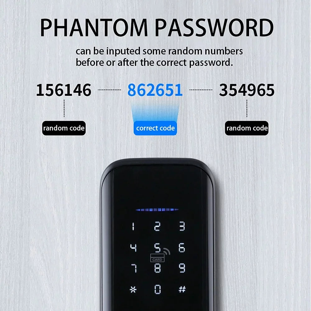 with Key with WAFU Compatible Deadbolt Handle Lock Smart Dcenta Attributes APP Lock Fingerprint Door