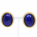 Approx. Made Earrings, Dior Plated, Women's in Pre-Owned Gold Germany, 35.5g, (Good) Christian Blue,