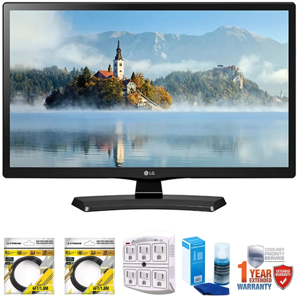 Speed High 6-Outlet with Warranty LED Surge 22" TVs 6ft 1080p Model for LED 21.5" HDMI Stanley 2017 LG 1 (22LJ4540) 2x Adapter, Year Screen Extended Diag & Cable, TV Cleaner Class Full HD