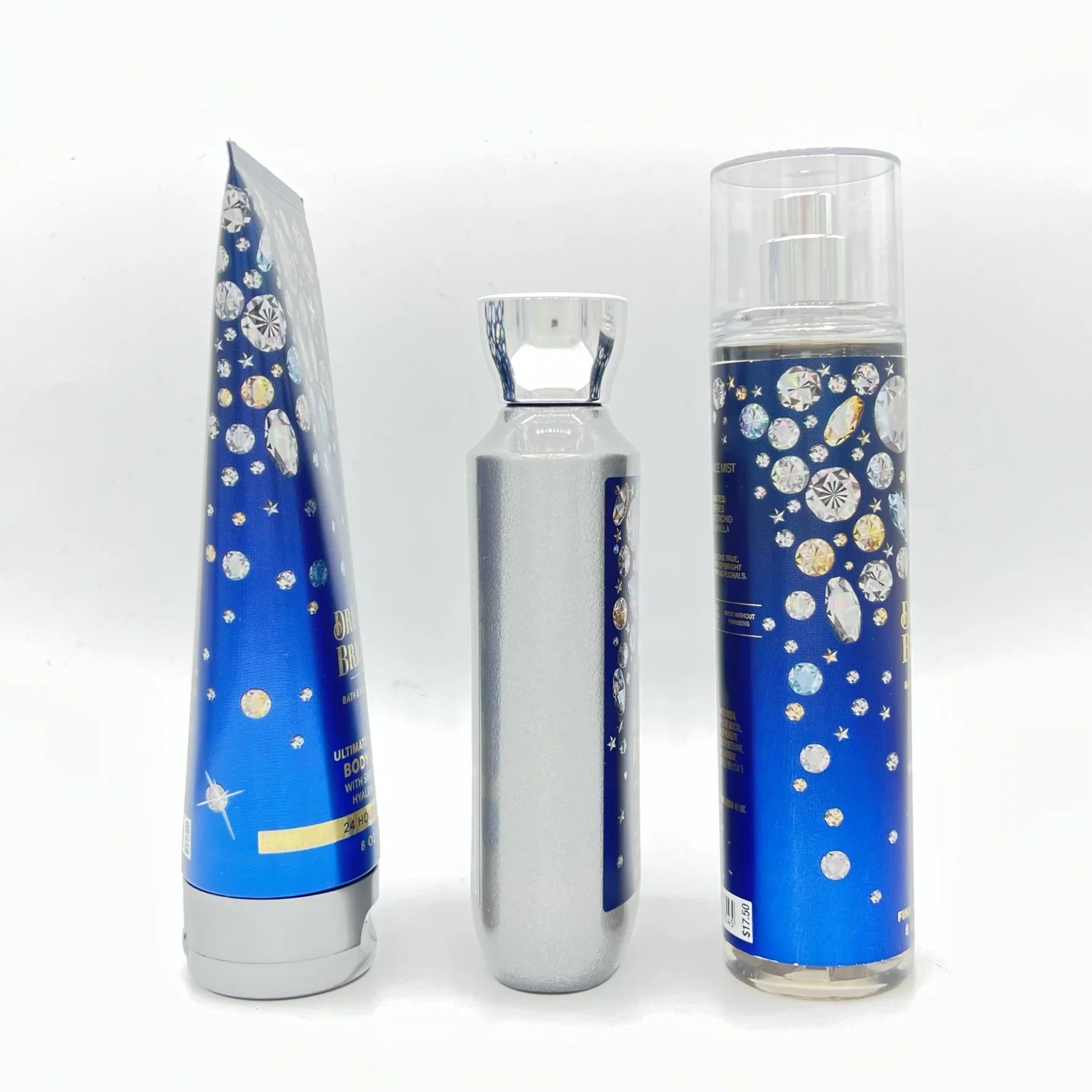 Body Shower 10oz Body 8oz Bath Cream, and Mist Fine & 3-Piece Works Gel Bright Fragrance Bundle 8oz Dream