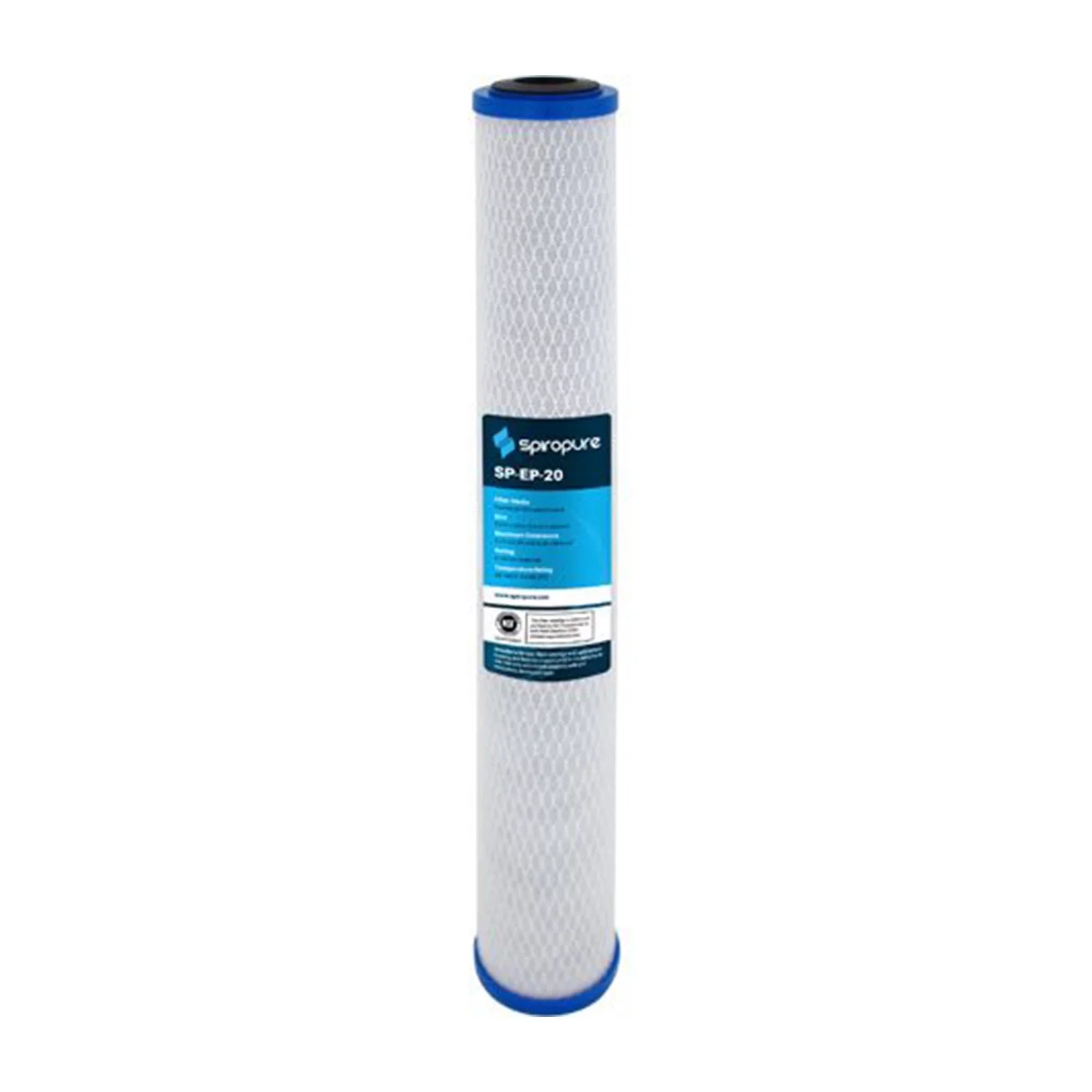 20 2.5 6 SpiroPure SP-EP-20 Carbon Water Filter Replacement, Pack Inch x