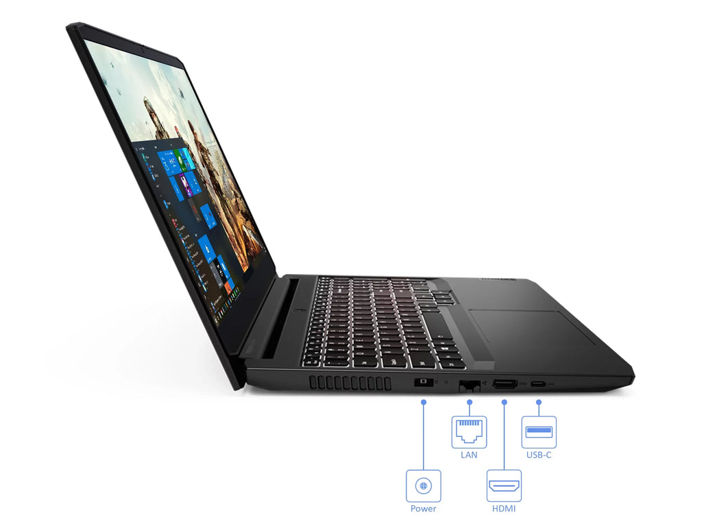 RAM, 3i + NVIDIA Gaming 120Hz Upto (82K10003US) GeForce 3050 10 RTX 8GB IdeaPad 256GB Windows 4.8GHz, i7-11370H Home Ti, Laptop, HDD, 1TB HDMI, NVMe Core Display, Intel FHD 15.6" SSD Lenovo