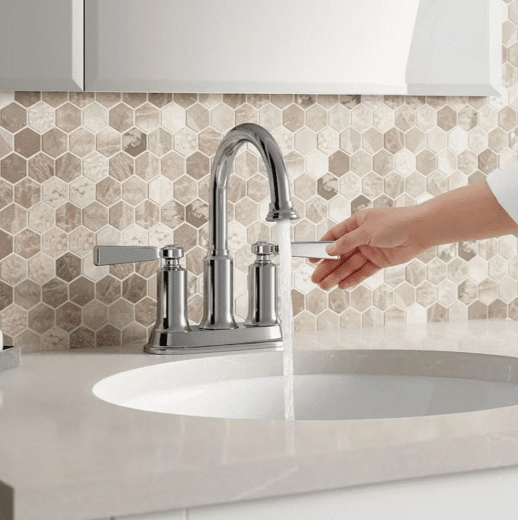 Center-Set Sink Aderlee 1.2GPM Kohler Polished Chrome Faucet, Bathroom