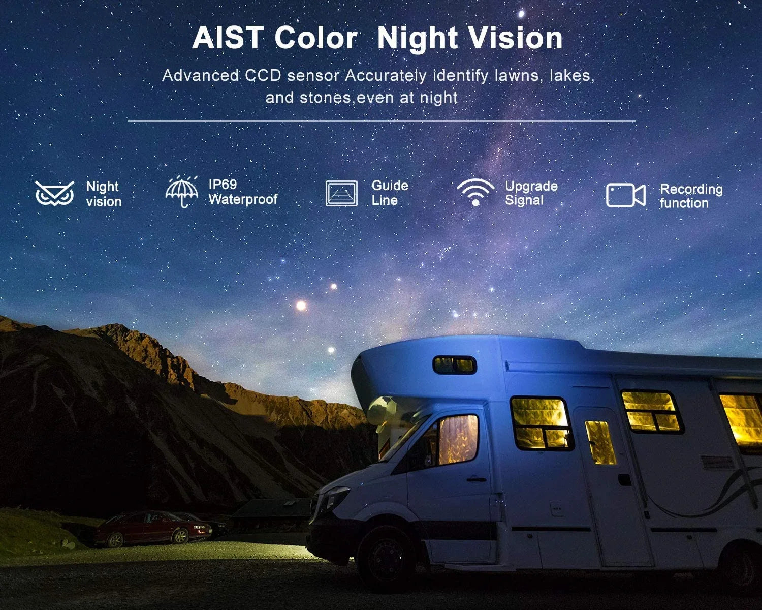 Camera Rear Split Camera Truck with 2 1080P Backup Wireless Trailer Touch System 5th Waterproof Wheel,BW702 View Monitor, HD Side for ZEROXCLUB 7-inch RV IP69 Wireless Dual/Quad DVR View