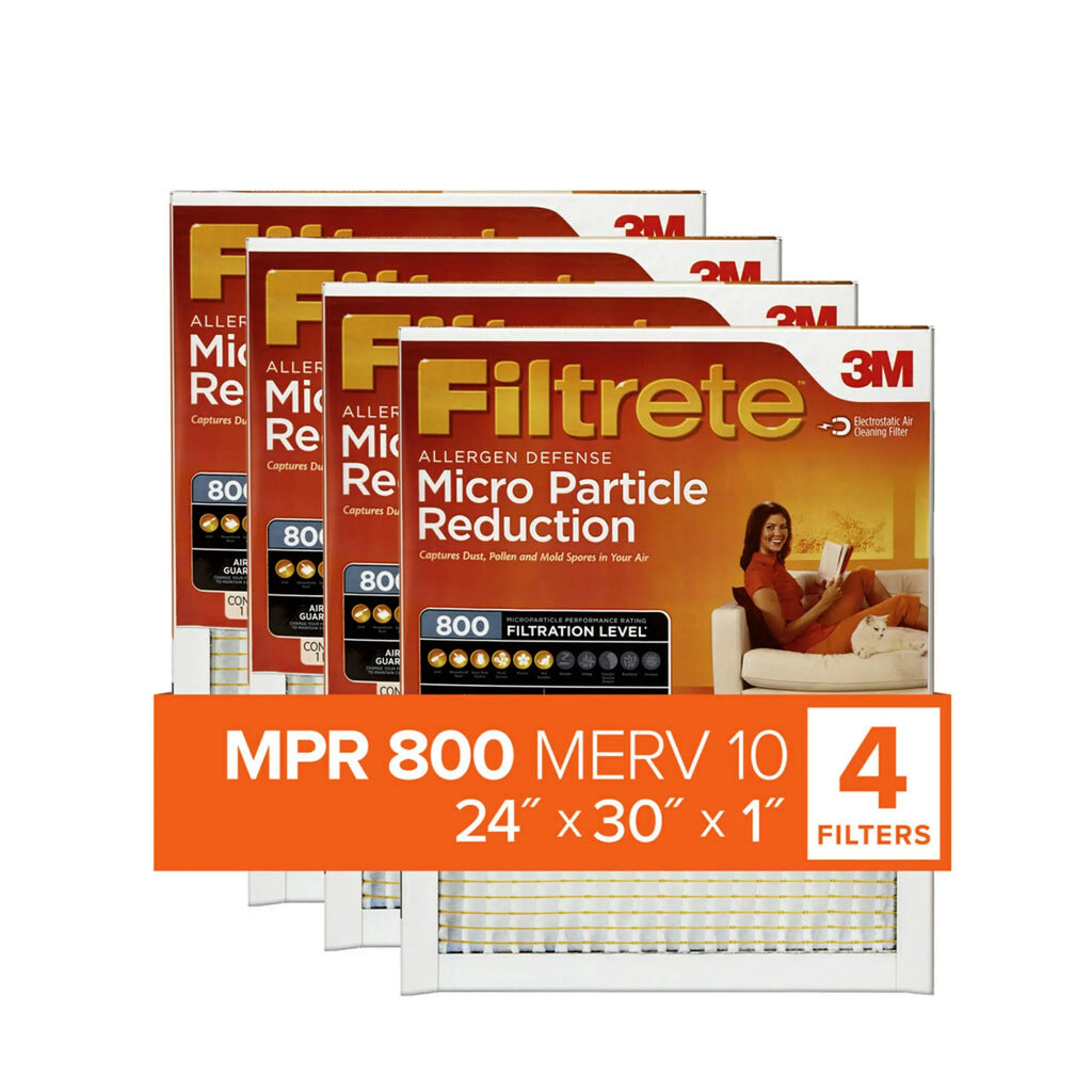 24x30x1 Micro 800 10, Reduction, Filters Filtrete 4 Filter, Particle MERV Air MPR
