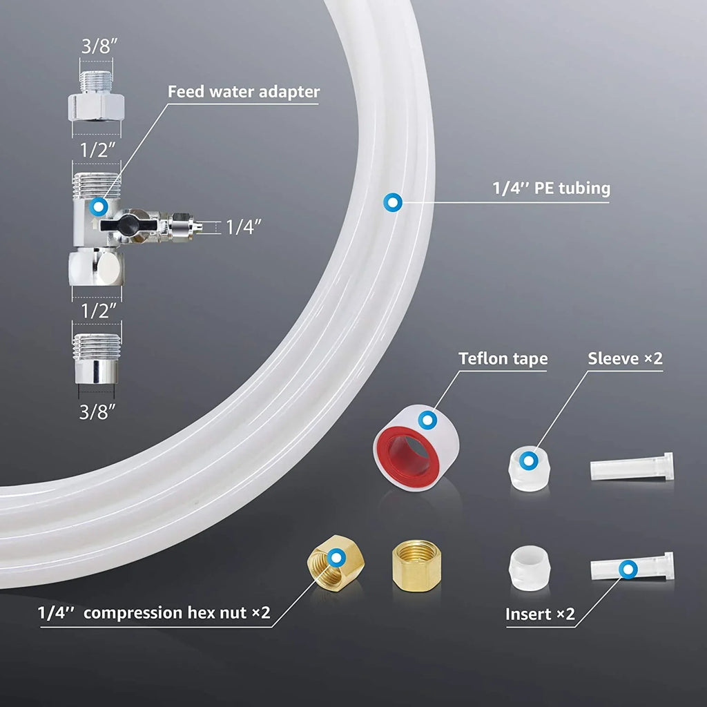 Series, 𝐑𝐞𝐟𝐫𝐢𝐠𝐞𝐫𝐚𝐭𝐨𝐫 Line to Sink Under Water & Waterdrop Water System 𝐌𝐚𝐤𝐞𝐫 for Connection WD-10/15/17UA Kit Filtration KITA Connect 𝐈𝐜𝐞