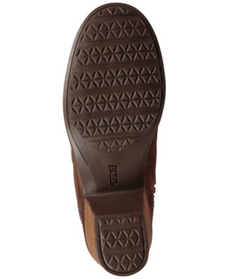 TEVA Womens Heel Zip-Up Leather Waterproof Boot Block Padded Brown 8 Round Anaya Goring Toe Riding