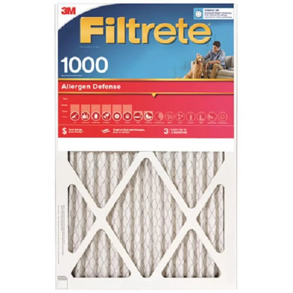 Pleated AL15-4 x of 4 1" - Air 25" MPR Red 25" x 3 Filtrete Month Quantity Filter 1000 Disposable 3M