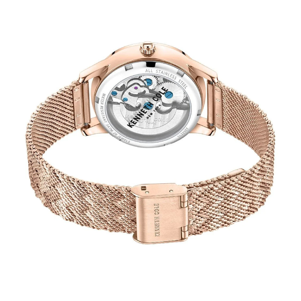 Steel Skeleton Watch Automatic Cole Women's Kenneth Stainless KCWLL2235702