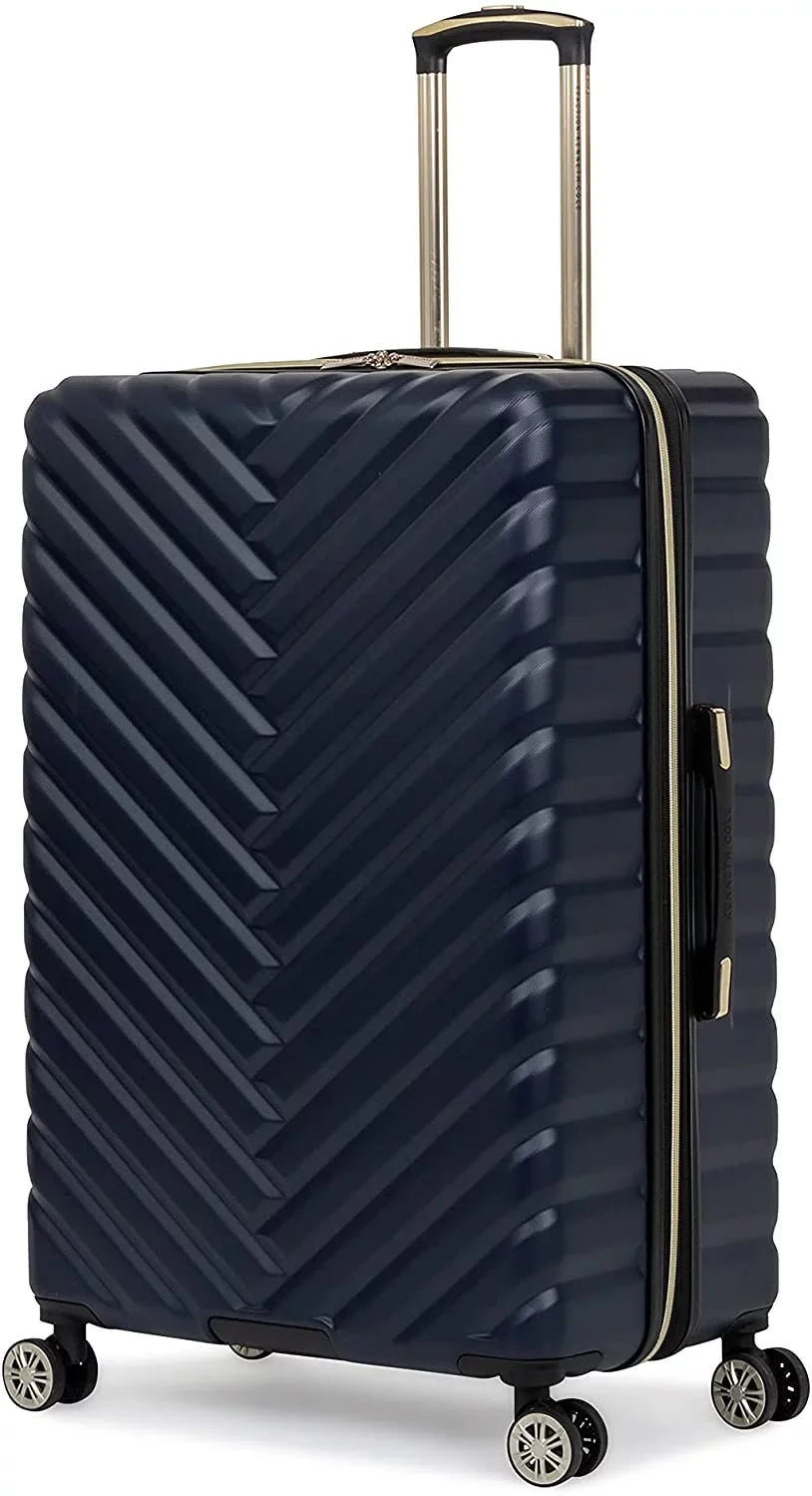 Lightweight Square Hardside Navy, Luggage, Expandable 28-Inch Checked Navy Spinner REACTION Madison Checked Cole Kenneth Chevron 28-Inch