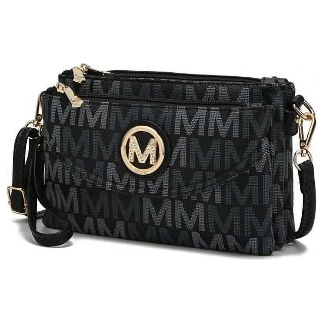 M Crossbody by Ishani MKF-MU6363BK Collection Five K. MKF Bag Mia Signature Compartments