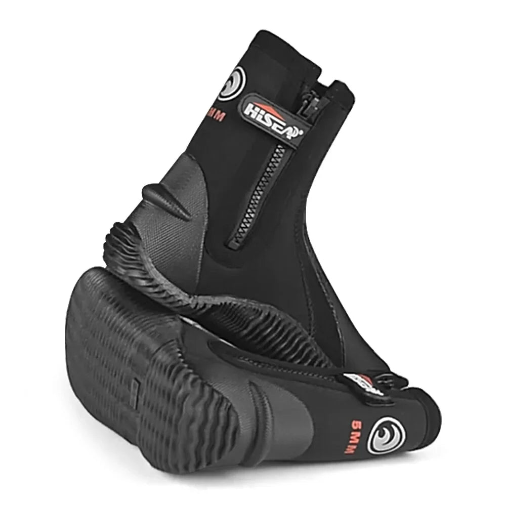 Side Men Neoprene and Diving Boots Boots Women Wetsuit 5mm Zipper with Dive Snorkeling Scuba for