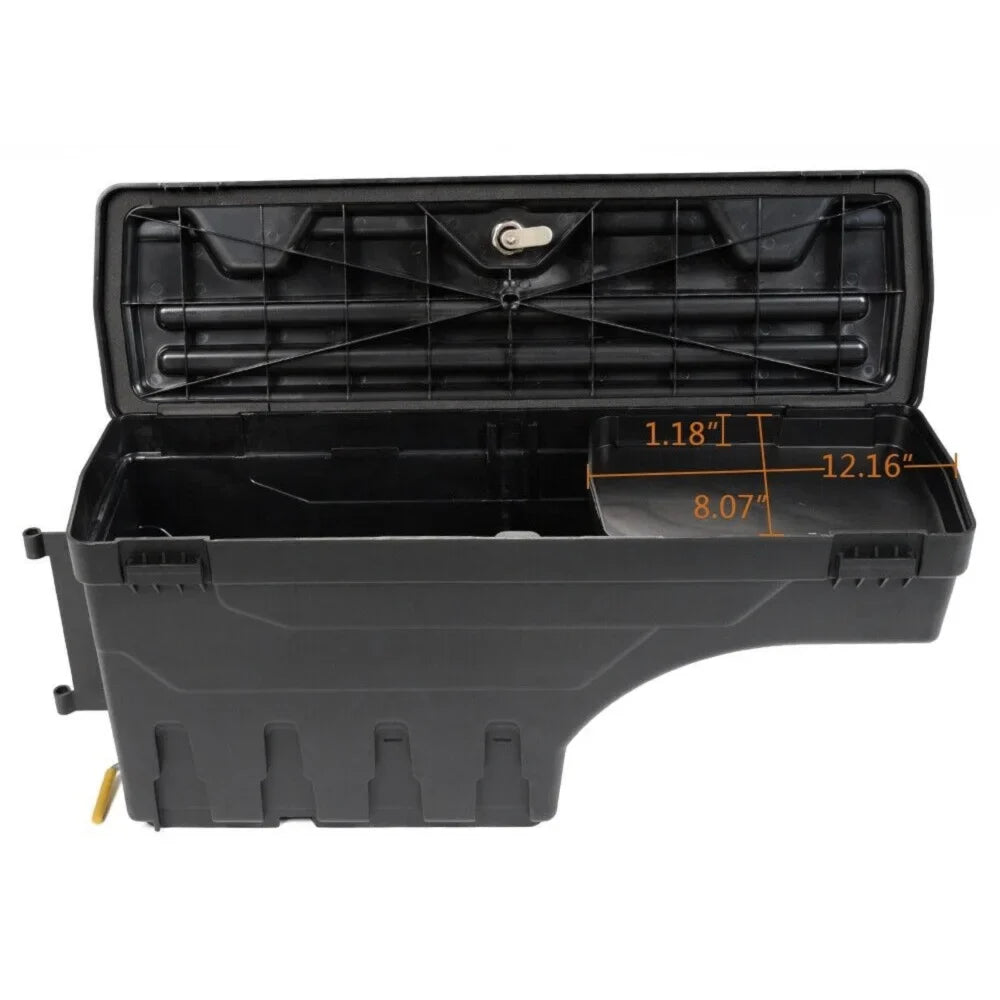 TOOLBOXES For 2015-2020 SIDE Teledu STORAGE BOX Ford F-150 TRUCK BED DRIVER