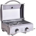 Table Steel Camp Portable Burner Top 2 Stainless BBQ Gas Propane Outdoor Grill